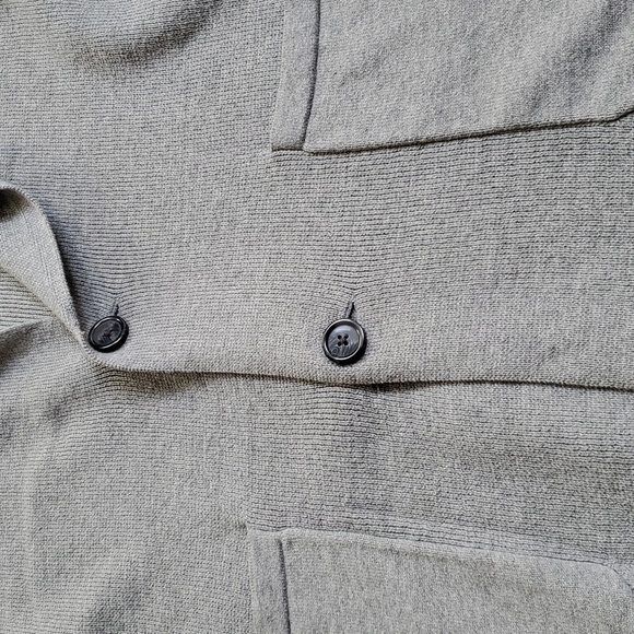 NWOT EXPRESS GRAY 100% Men's cardigan sweater XL reg 2 buttons - Picture 8 of 10